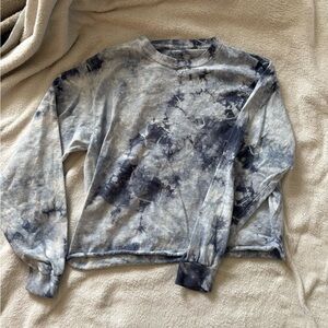 Blue Tie-Dye long sleeve tee